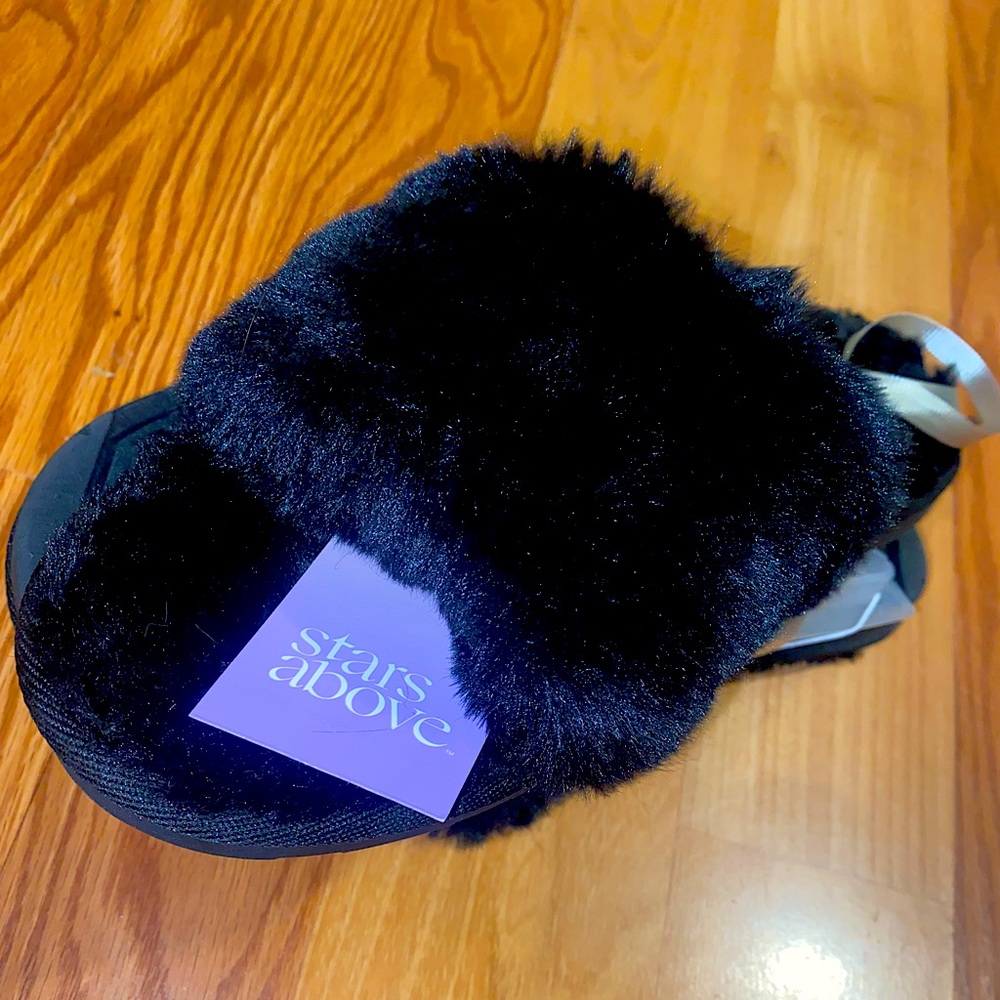 LC Lauren Conrad Cross Faux Fur Slide Women's